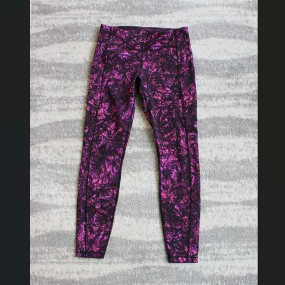 Lululemon pink and black tights - Picture 1 of 5